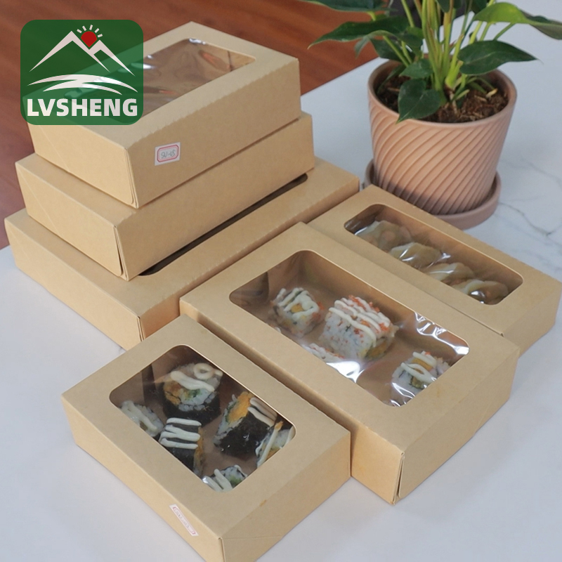 מוצרים חדשים מ- Xiamen Lvsheng Factory -Sushi Togo Box עם חלון ברור